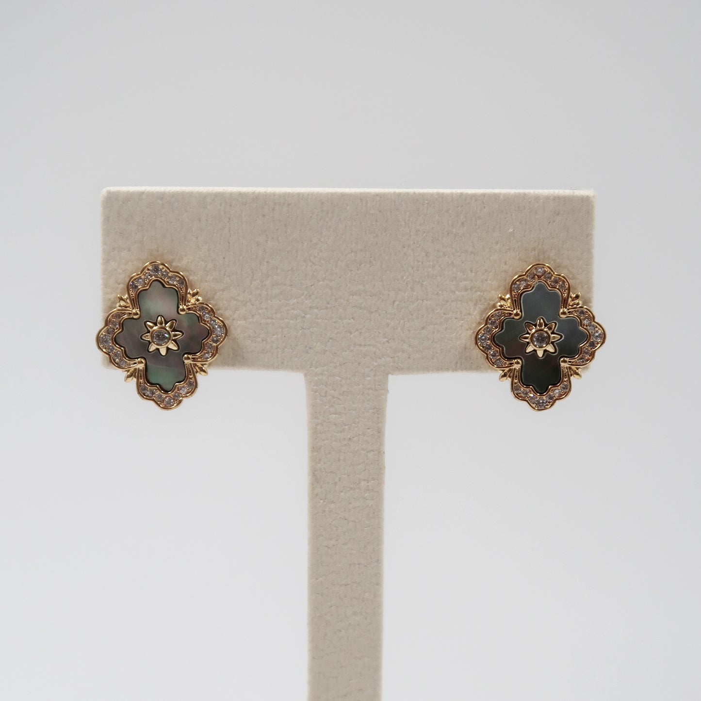 Gold Kali Dark Diamond Studs