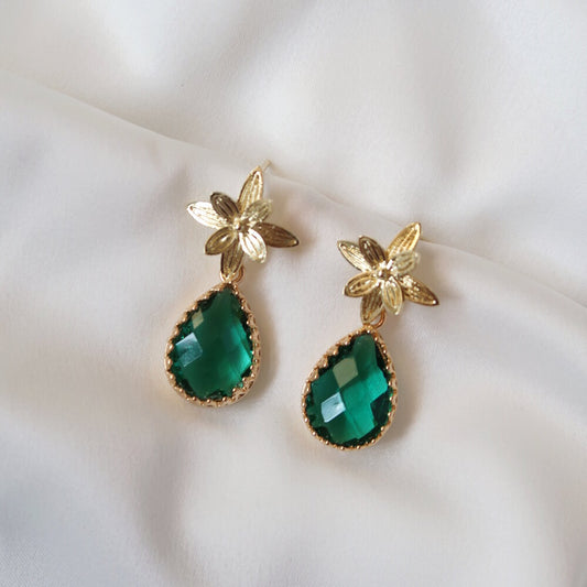 Emerald Fleur Dangles