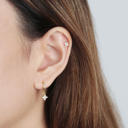 Gold Dalia Stud Earrings