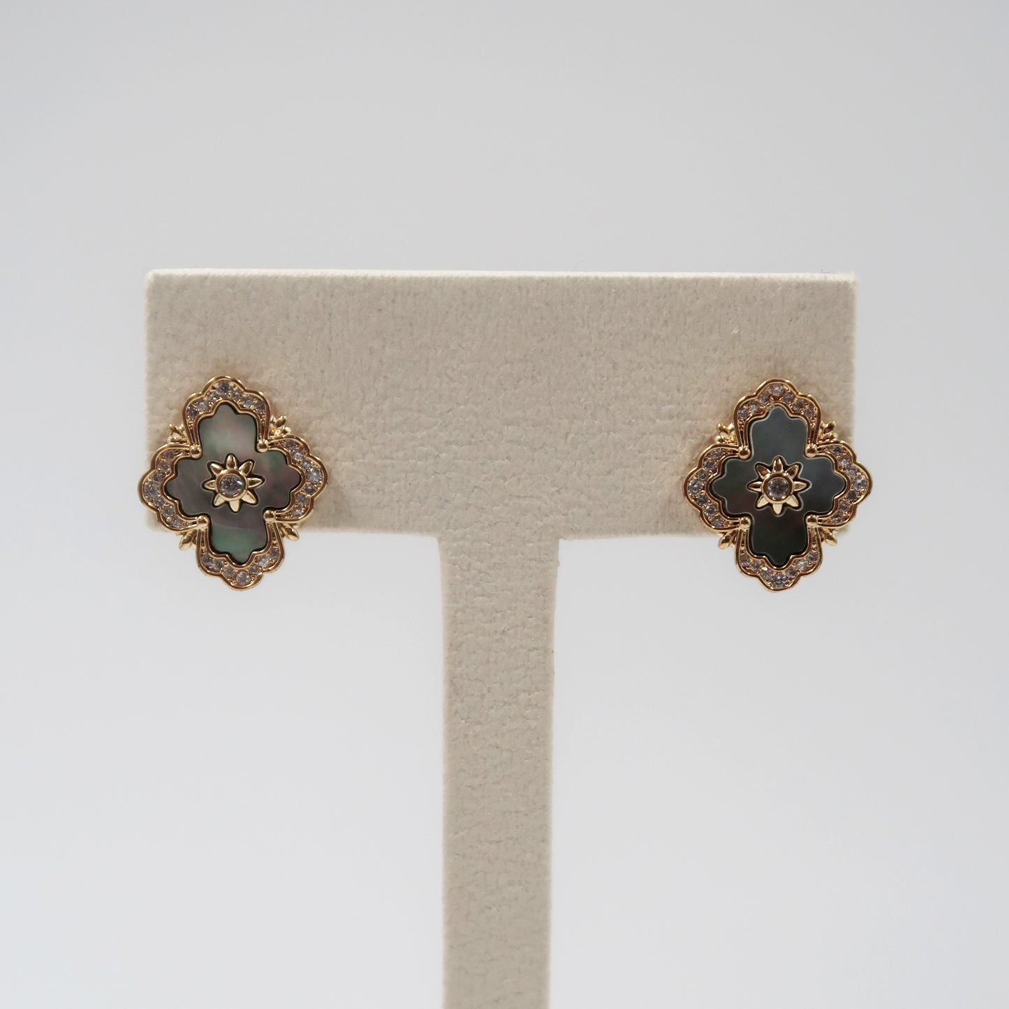 Gold Kali Dark Diamond Studs