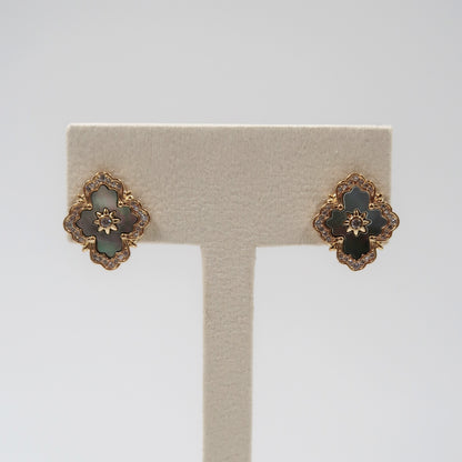 Gold Kali Dark Diamond Studs