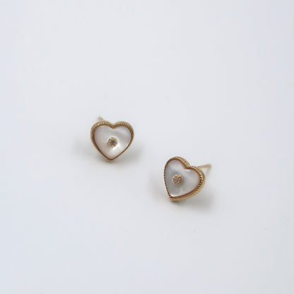 Gold Annabel Light Heart Studs