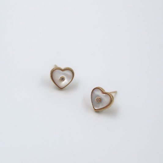 Gold Annabel Light Heart Studs