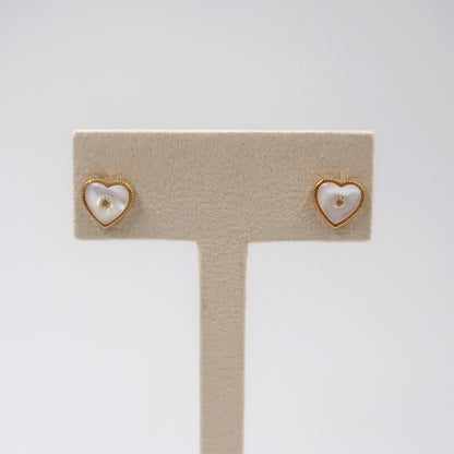 Gold Annabel Light Heart Studs