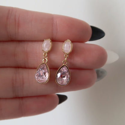 Rose Pink Gemstone Drops