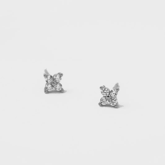 Silver Dalia Stud Earrings